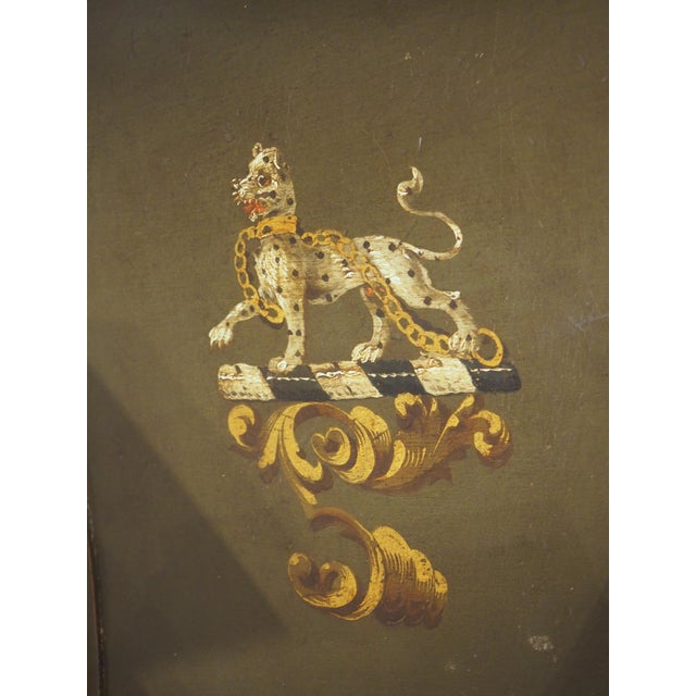 Rare 18th Century English Lacquered Curricle Gig Seat With Coat of Arms For Sale - Image 16 of 18