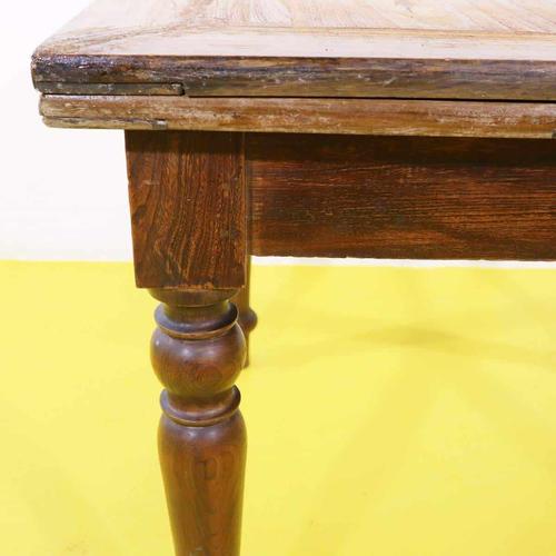 Extendable Wooden Dining Table with Turned Legs For Sale - Image 4 of 11