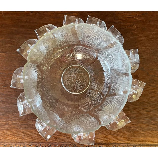 1970s Mid-Century Punch Bowl and Cups Set- 28 Pieces For Sale In Austin - Image 6 of 13
