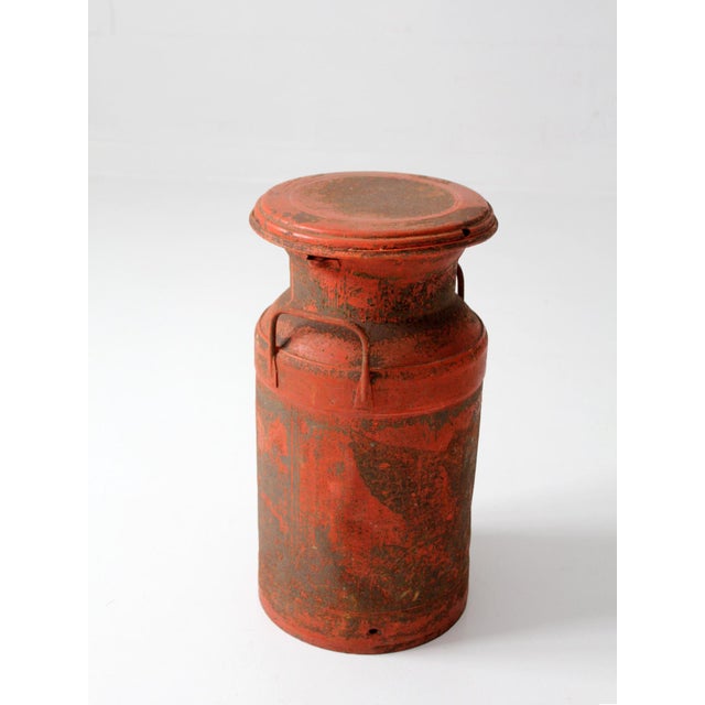 Vintage Farmhouse Red Milk Can For Sale - Image 15 of 17