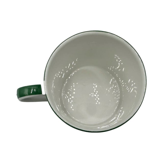 Ceramic 1990s Hermès Paris Green Equestrian Jockey Cap Mug For Sale - Image 7 of 12