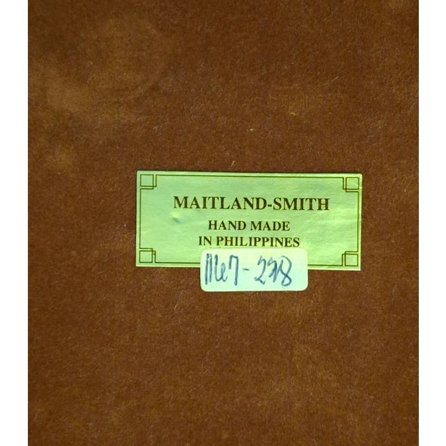 1980s Maitland Smith Tooled Leather and Brass Mounts Decorative Box For Sale - Image 10 of 10