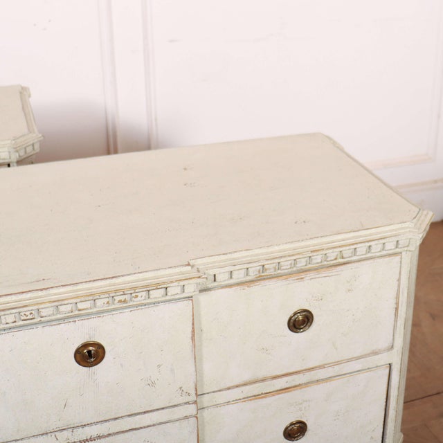 Wood Swedish Breakfront Commodes, Set of 2 For Sale - Image 7 of 12