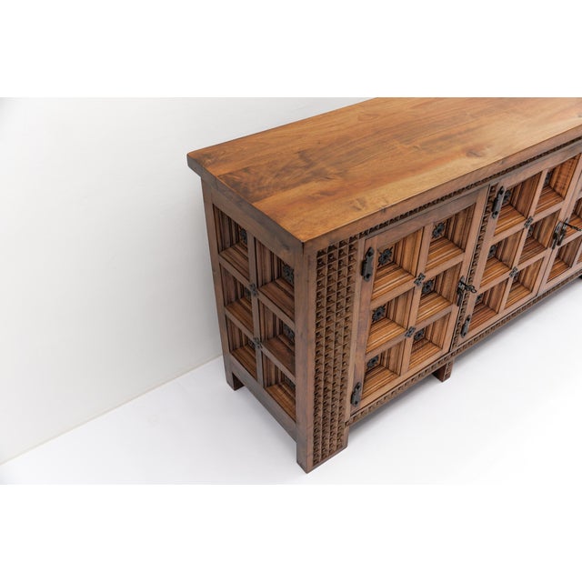 Large Brutalist Rustic Sideboard, 1960s For Sale - Image 10 of 18