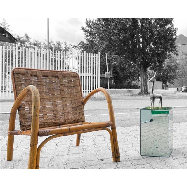 French Bamboo Lounge Chair by Adrien Audoux & Frida Minet For Sale - Image 13 of 16