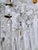 Amber Vintage Crystal Basket Chandelier With Pressed Flower Swags & Amber Beads For Sale - Image 8 of 10