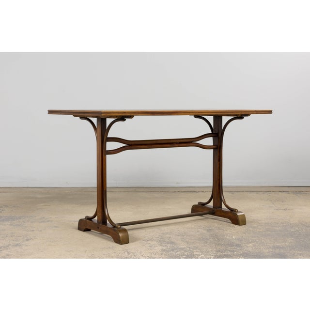 Wood French Thonet Style Bentwood Bistro Dining Table For Sale - Image 7 of 16