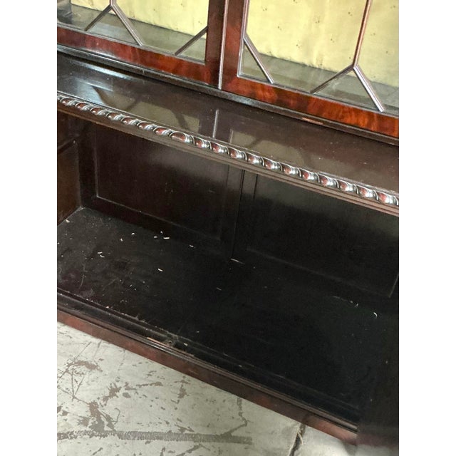 Wood Vintage Regency George III Mahogany Breakfront For Sale - Image 7 of 12