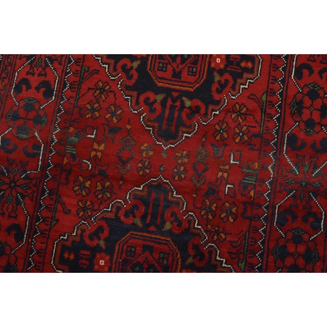 Red Turkmen Runner 2’6” X 9’5” Red Wool Tribal Hand-Knotted Oriental Rug For Sale - Image 8 of 12