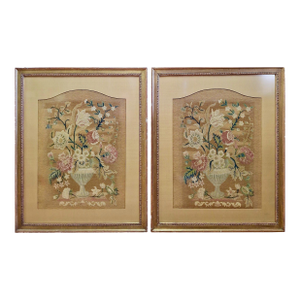 Pair of Petit-Point Embroideries