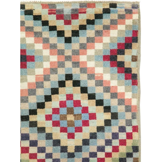 Mid-Century Modern Galerie Shabab Collection Mid-20th Century Turkish Anatolian Small Runner For Sale - Image 3 of 10
