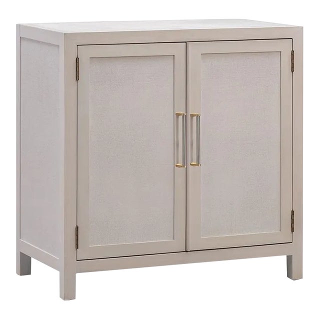 Woodbridge Furniture Rosemary Cabinet, Whitewash Finish For Sale