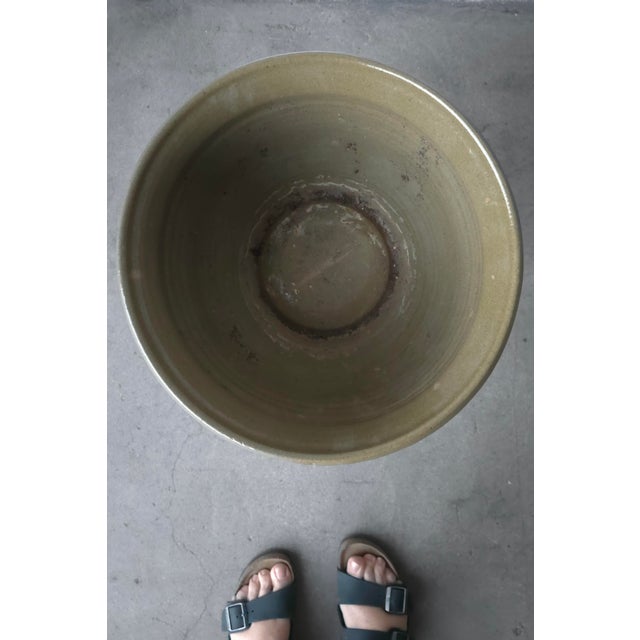 Brown Large Mid Century Ceramic Studio Pottery Goblet Planter For Sale - Image 8 of 8