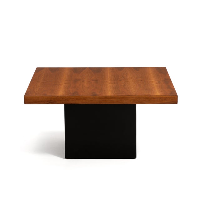 Mid Century Milo Baughman Thayer Coggin Walnut Coffee Table Square Unmarked 1950s For Sale In Philadelphia - Image 6 of 15