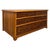 A handsome and beautifully crafted vintage 20th-century low chest of drawers, finely constructed in oak and distinguished...