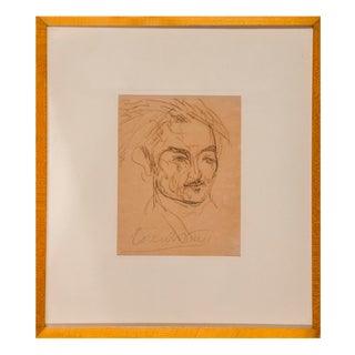 1920s Italian Signed Drawing Portrait For Sale