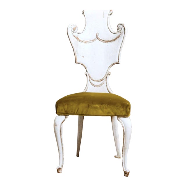 Early 20th Century Camille Italian Carved Chair For Sale