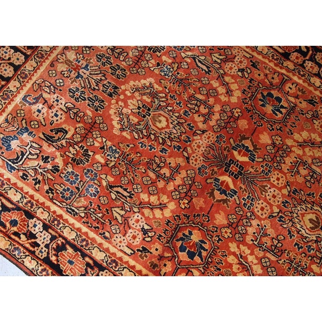 Persian 1920s, Handmade Antique Persian Sarouk Rug 3.3' X 5.3' For Sale - Image 3 of 7