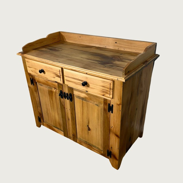 The Hartford Handcrafted Early American Dry Sink/Sideboard in Centuries-Old Reclaimed Pine For Sale - Image 4 of 5