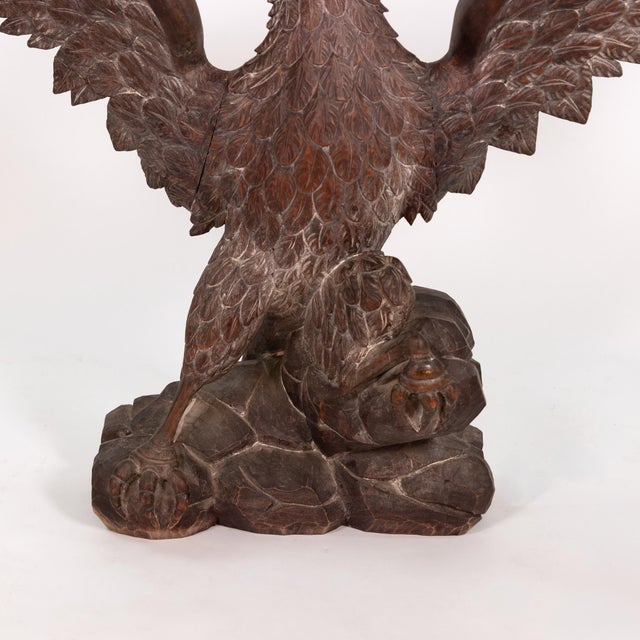 Large-Scale Carved Oak Eagle, Spain, Circa 1900 For Sale - Image 14 of 14