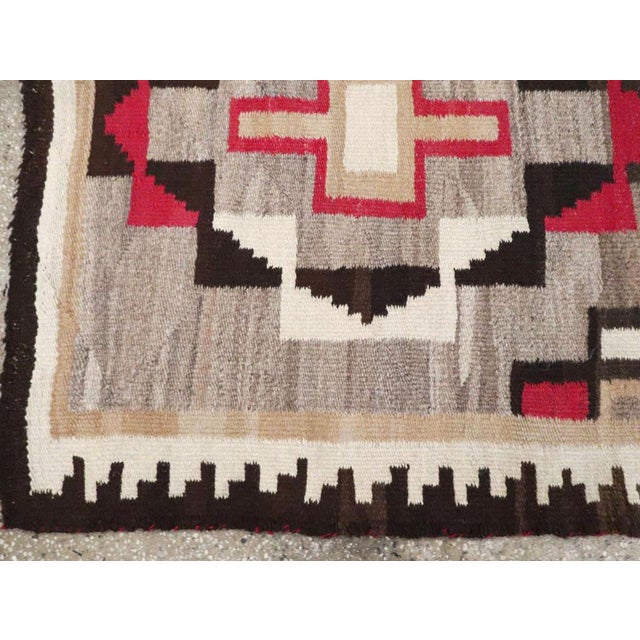 Textile Galerie Shabab Collection Tribal Mid-20th Century Handmade American Flatweave Navajo Throw Rug For Sale - Image 7 of 10