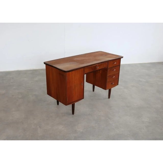 Mid-Century Modern Vintage Danish Teak Desk, 1960s For Sale - Image 3 of 11