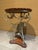 Late 20th Century French Style Mixed Metal and Scalloped Wood Top Accent Table For Sale - Image 11 of 11