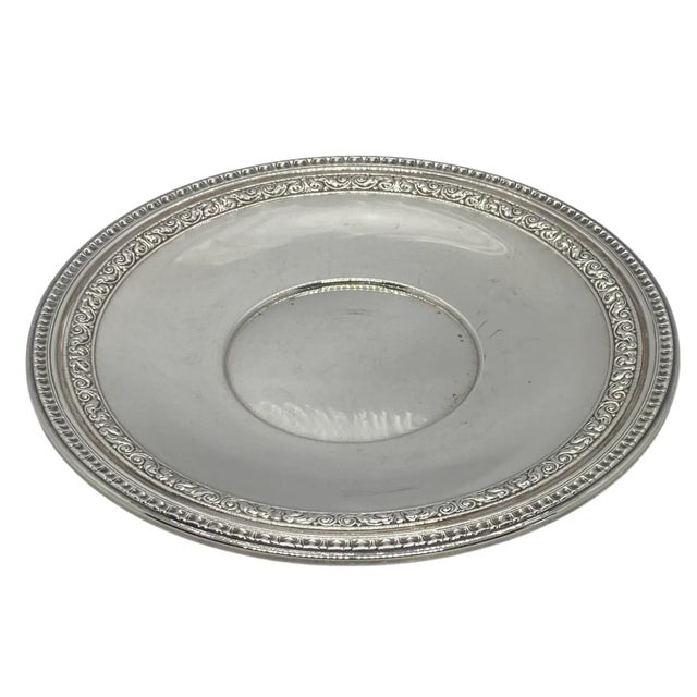 Vintage Reed & Barton Mid 20th Century Silverplate Sandwich Plate Bel Air #1201 For Sale - Image 12 of 13