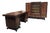 French Art Deco Makassar Study with Crescent-Shaped Desk, 1930, Set of 2 For Sale