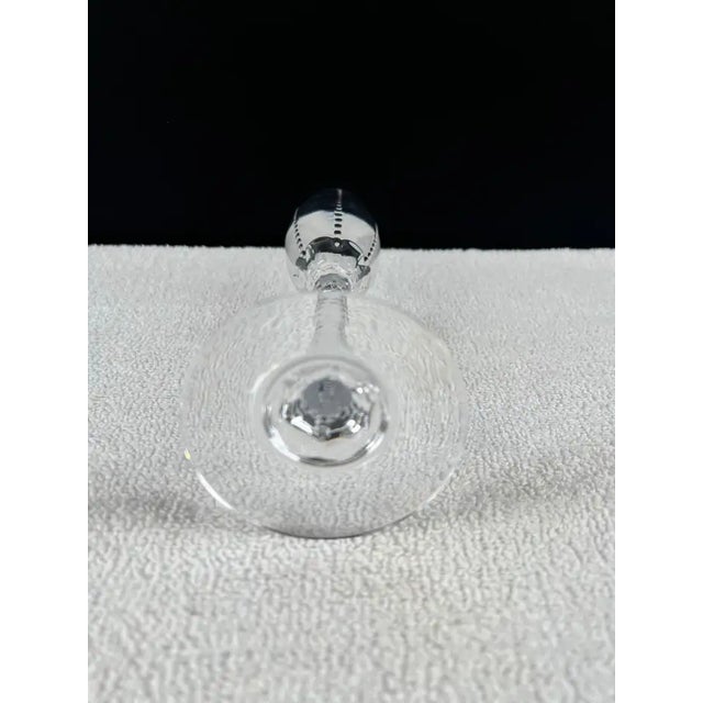 White Faberge Atelier Bristol Crystal 10 Inch Champagne Flutes, a Set of 2 For Sale - Image 8 of 13
