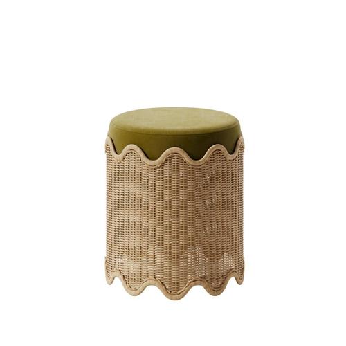 Contemporary Fidji Pouf in Rattan by Popus Editions For Sale - Image 3 of 6