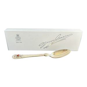Georg Jensen Sterling Silver Spoon With Presentation Box 75th Anniversary