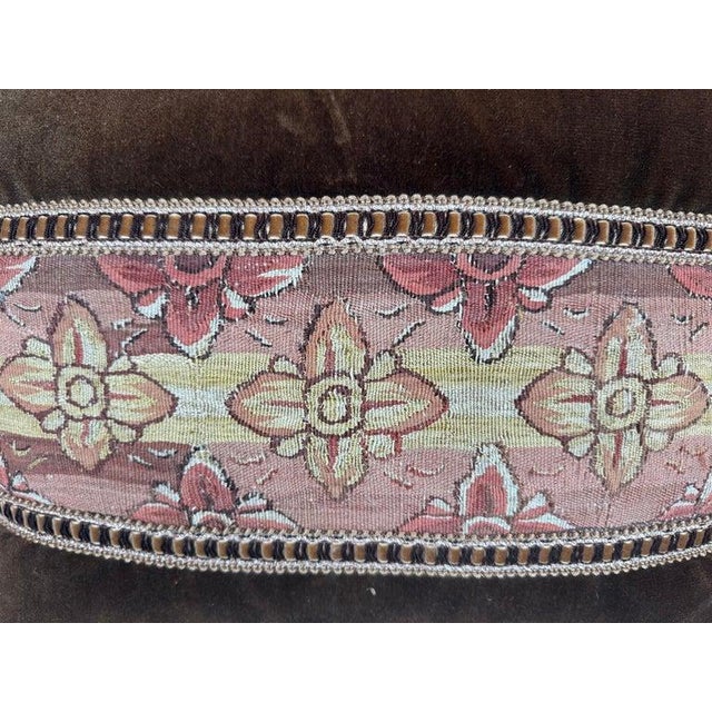 Textile 19th C. French Tapestry Pillow For Sale - Image 7 of 9