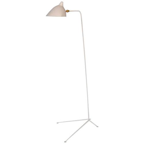 Not Yet Made - Made To Order Mid-Century Modern White One-Arm Standing Lamp by Serge Mouille For Sale - Image 5 of 5