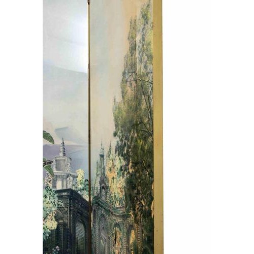 Double-Sided Folding Screen in Metal & Wood by Maison Lacroix for Roche Bobois, 1980s For Sale - Image 3 of 13