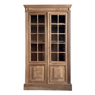 Antique Glass-Fronted Bookcase, 1890s For Sale