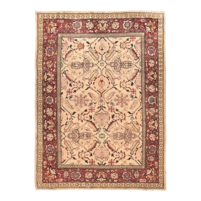 Fine Antique Agra Rug 6' X 7'9'' For Sale