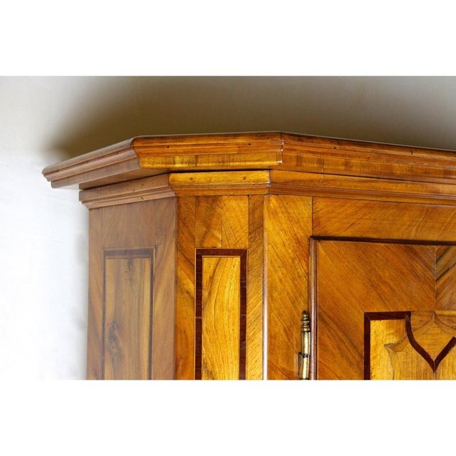 Baroque Cabinet with Inlay Works in Nutwood, Plum and Oak, 1780s For Sale - Image 16 of 18