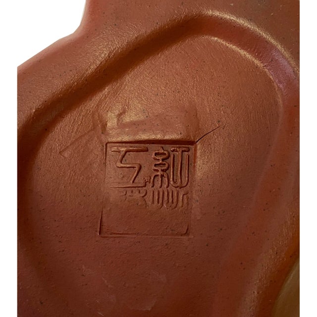2020s Chinese Brown Yixing Zisha Clay Teapot W Monkey Shape Accent For Sale - Image 5 of 6