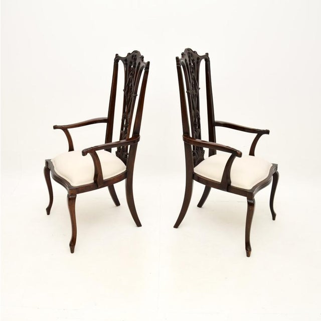 Antique Chippendale Armchairs, 1890s, Set of 2 For Sale - Image 3 of 10