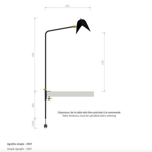 Mid-Century Modern White Simple Stapled Table Lamp by Serge Mouille For Sale - Image 3 of 5