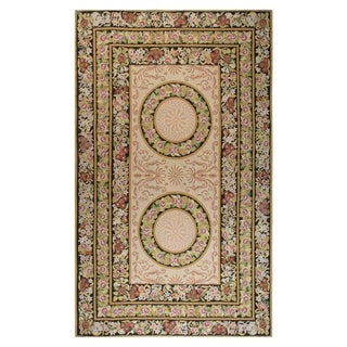 Modern Bessarabian Floral Design Handmade Wool Rug by Doris Leslie Blau For Sale