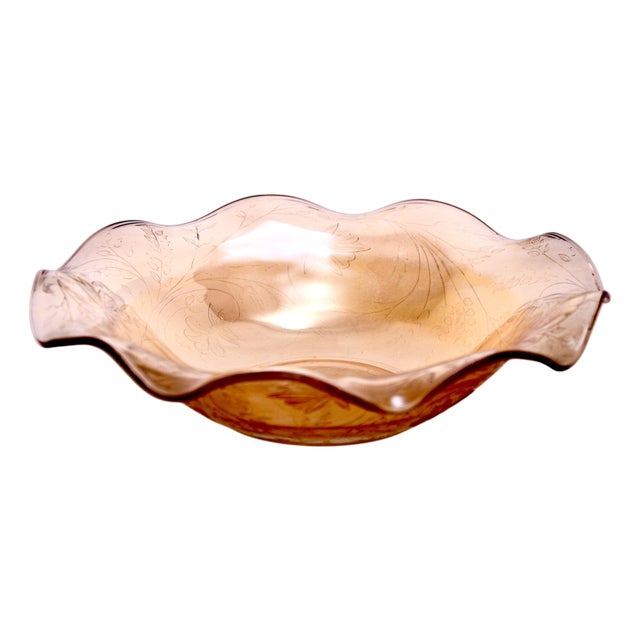 Marigold Glass 9" Bowl For Sale