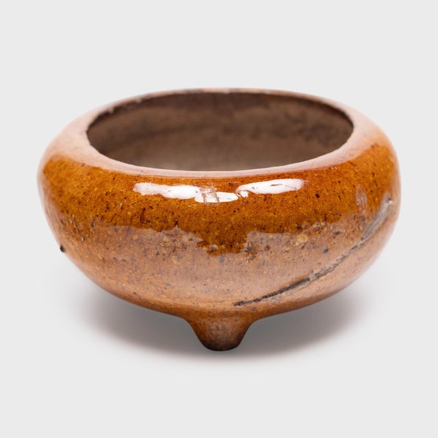 Chinese Vintage Chinese Persimmon Glazed Censer For Sale - Image 3 of 4