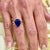 Natural Sapphire Diamond Ring 7 14k W Gold 6.16 TCW Certified For Sale - Image 9 of 12