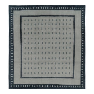 Rug & Kilim’s Art Deco Inspired Rug, Light Gray Tones With Geometric Patterns For Sale