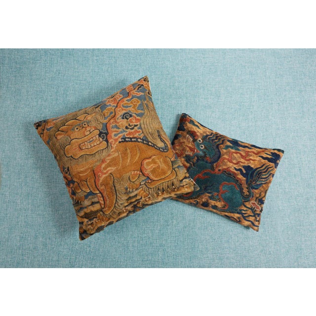 Dragon Velvet Pillow 12"x16" For Sale In New York - Image 6 of 6