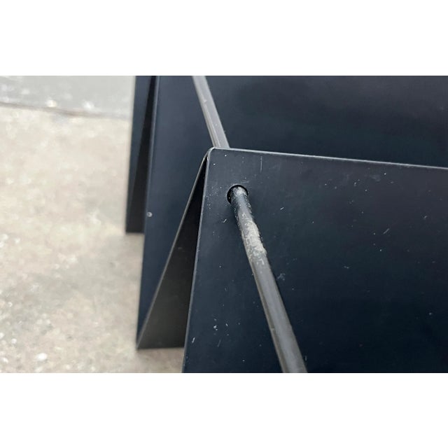 Italian Postmodern Metal Magazine Rack Holder, 1980s For Sale - Image 18 of 18