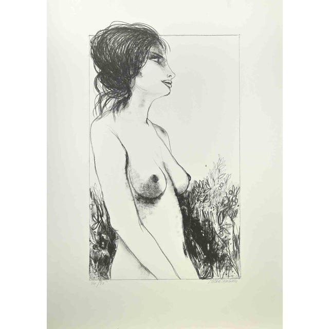 Carlo Marcantonio, Nude of Woman, Lithograph, 1970s For Sale