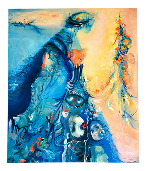 Julia Musson-Laboureau, Large Blue, 1982, Oil on Canvas